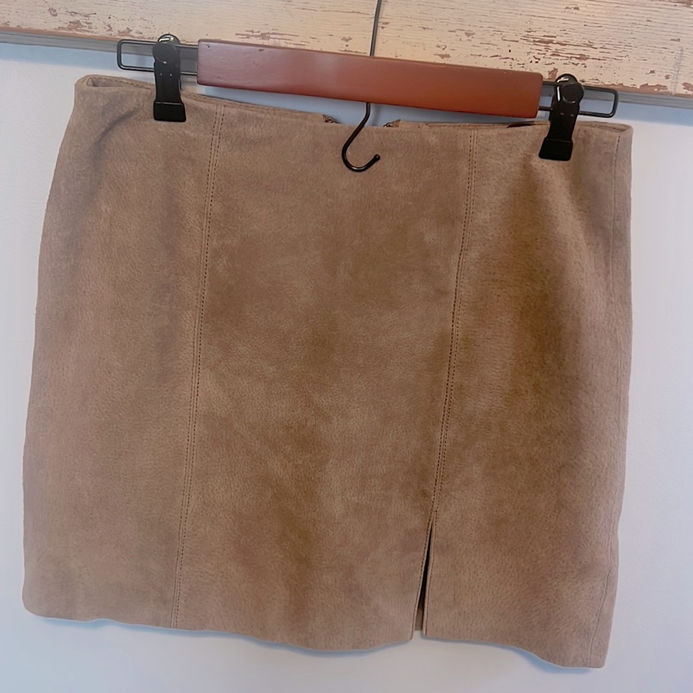 Suede leather skirt. Genuine leather. Never worn. No tags.